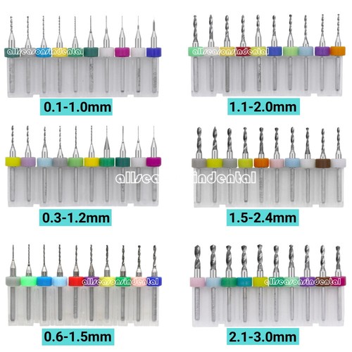 Set punte trapano - pcb, dentale